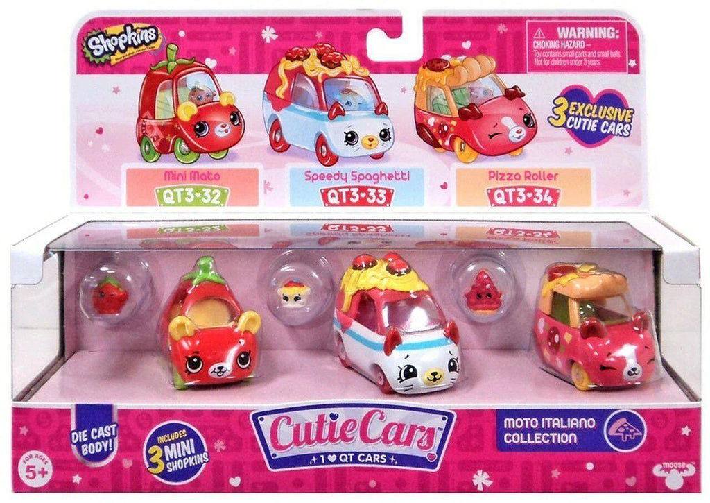 Shopkins Cutie Cars 3-Cars Pack - Assortment - TOYBOX Toy Shop