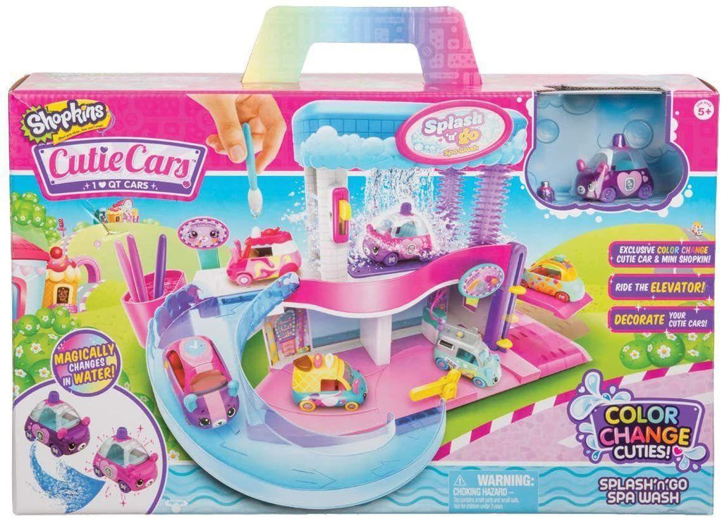 Shopkins Cutie Cars Toy, Splash 'n' Go Spa Wash Playset - TOYBOX Toy Shop