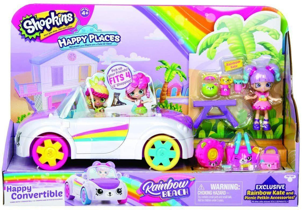 Shopkins Happy Places Rainbow Beach Convertible Playset - TOYBOX Toy Shop