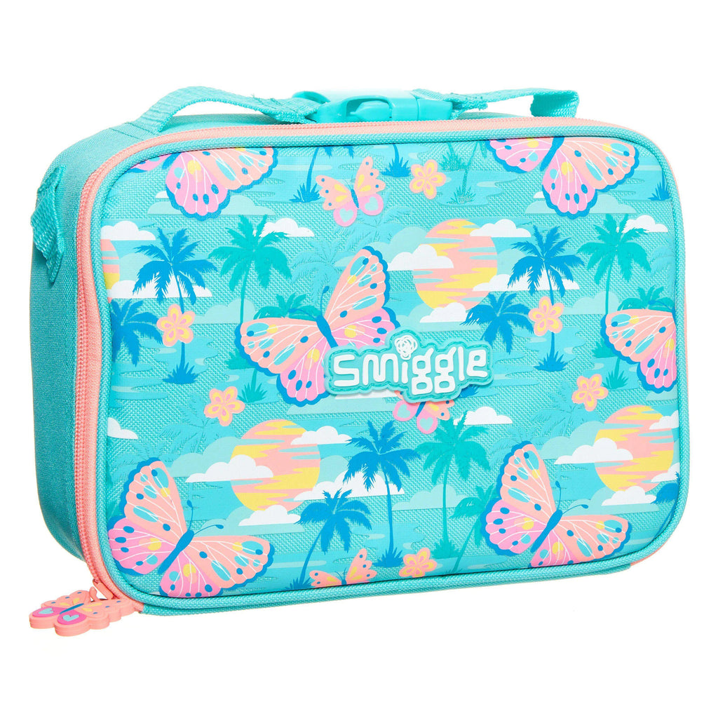 SMIGGLE Explore Attachable Square Lunchbox, Blue-Pink - TOYBOX Toy Shop