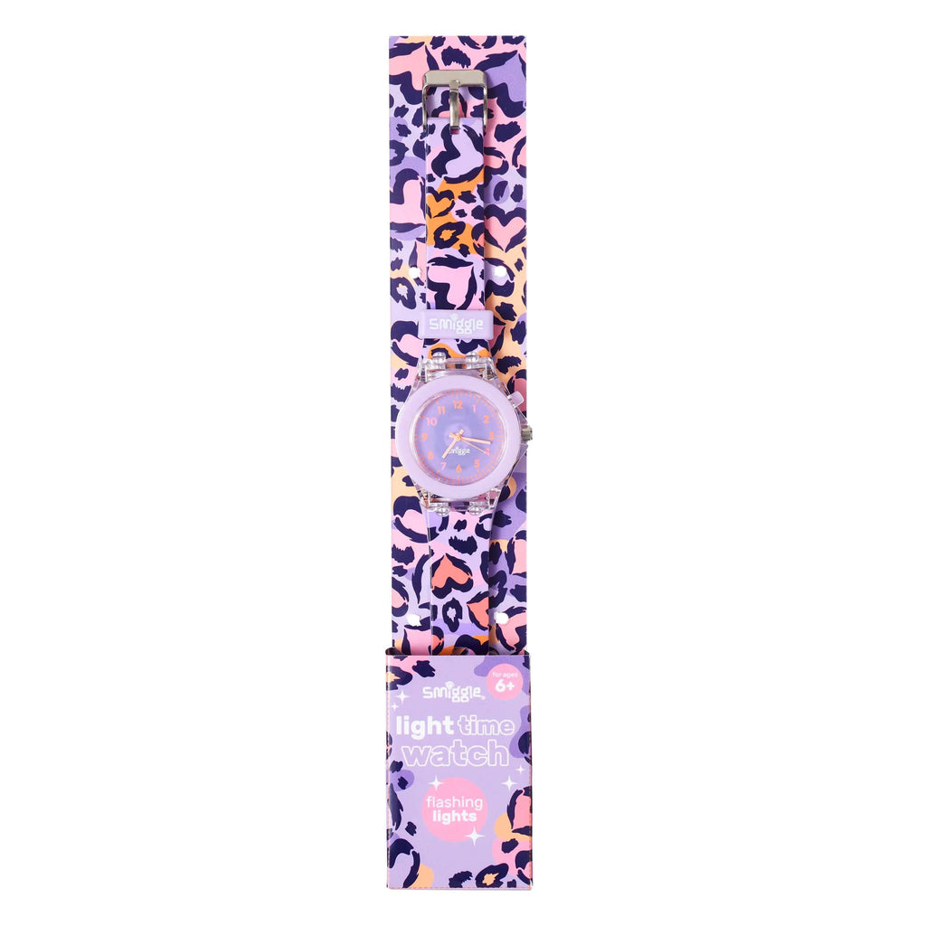 SMIGGLE Flow Light Time Flashing Watch Lilac - TOYBOX Toy Shop