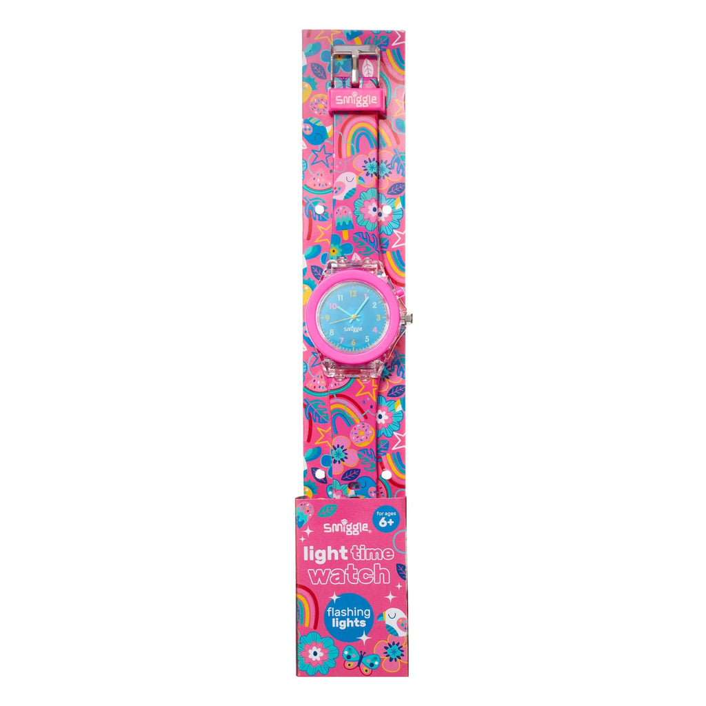SMIGGLE Flow Light Time Flashing Watch Pink - TOYBOX Toy Shop