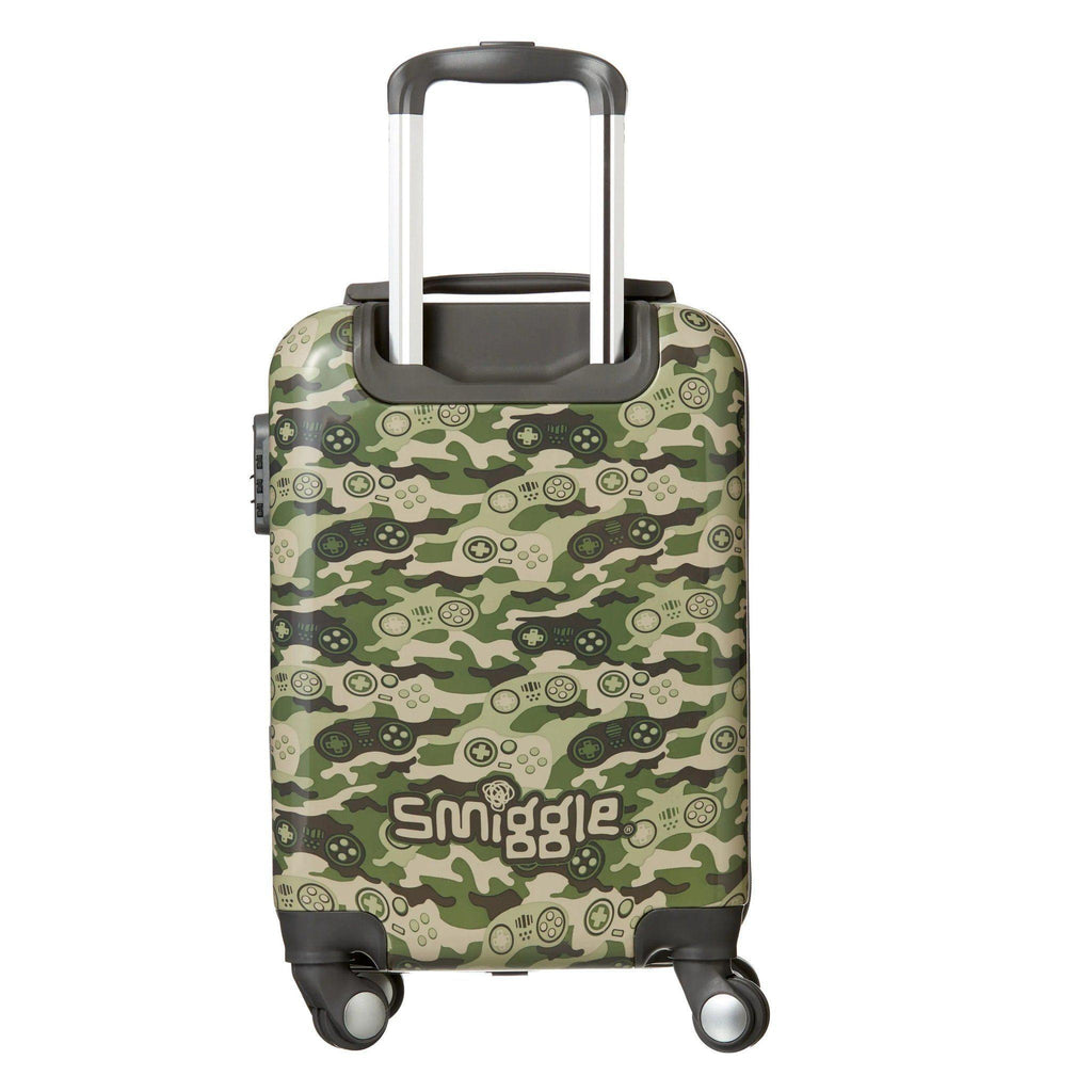 SMIGGLE Beam Four Wheel Travel Trolley Bag, Colour Khaki - TOYBOX Toy Shop