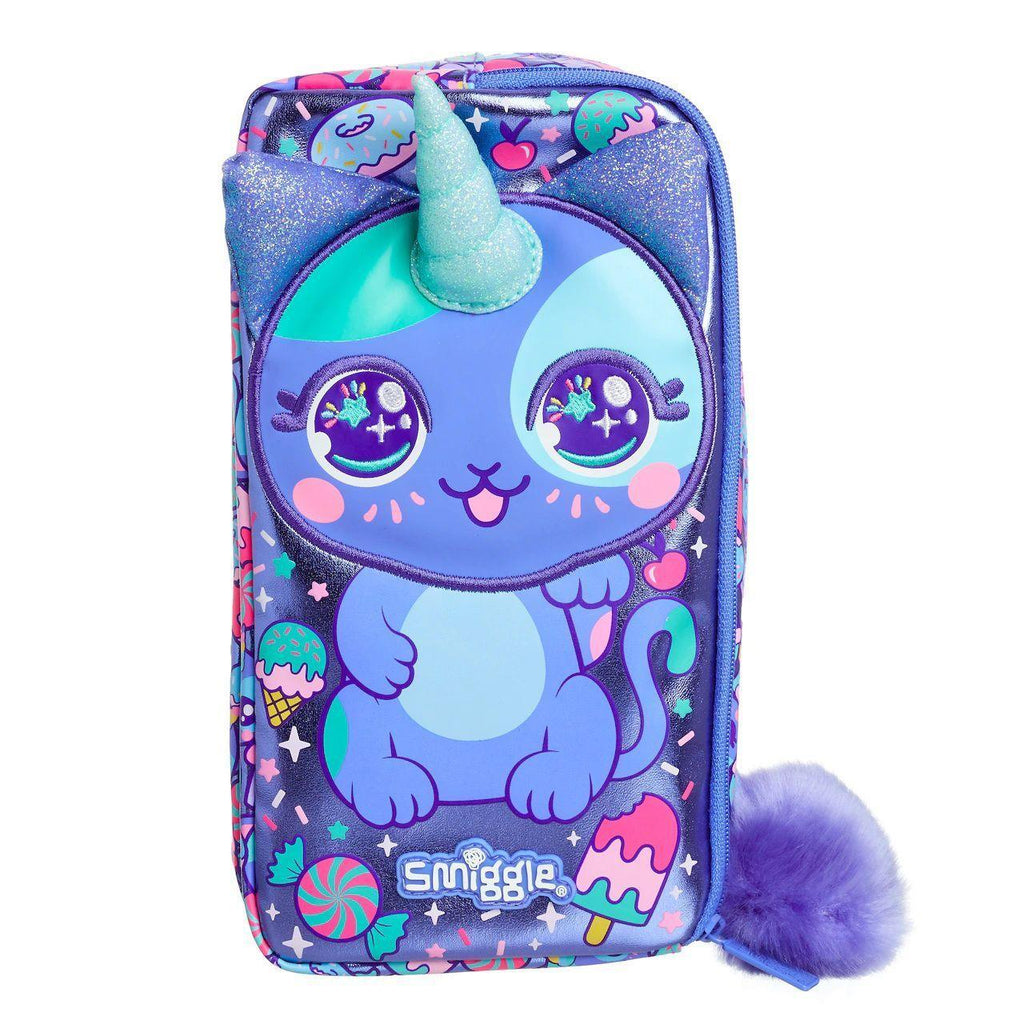 SMIGGLE Budz Character Two Pocket Pencil Case - Purple - TOYBOX Toy Shop