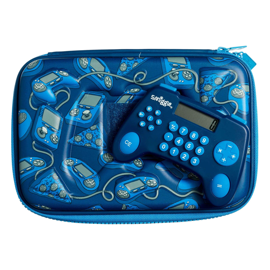 SMIGGLE Calculator Hardtop Pencil Case - Navy - TOYBOX Toy Shop