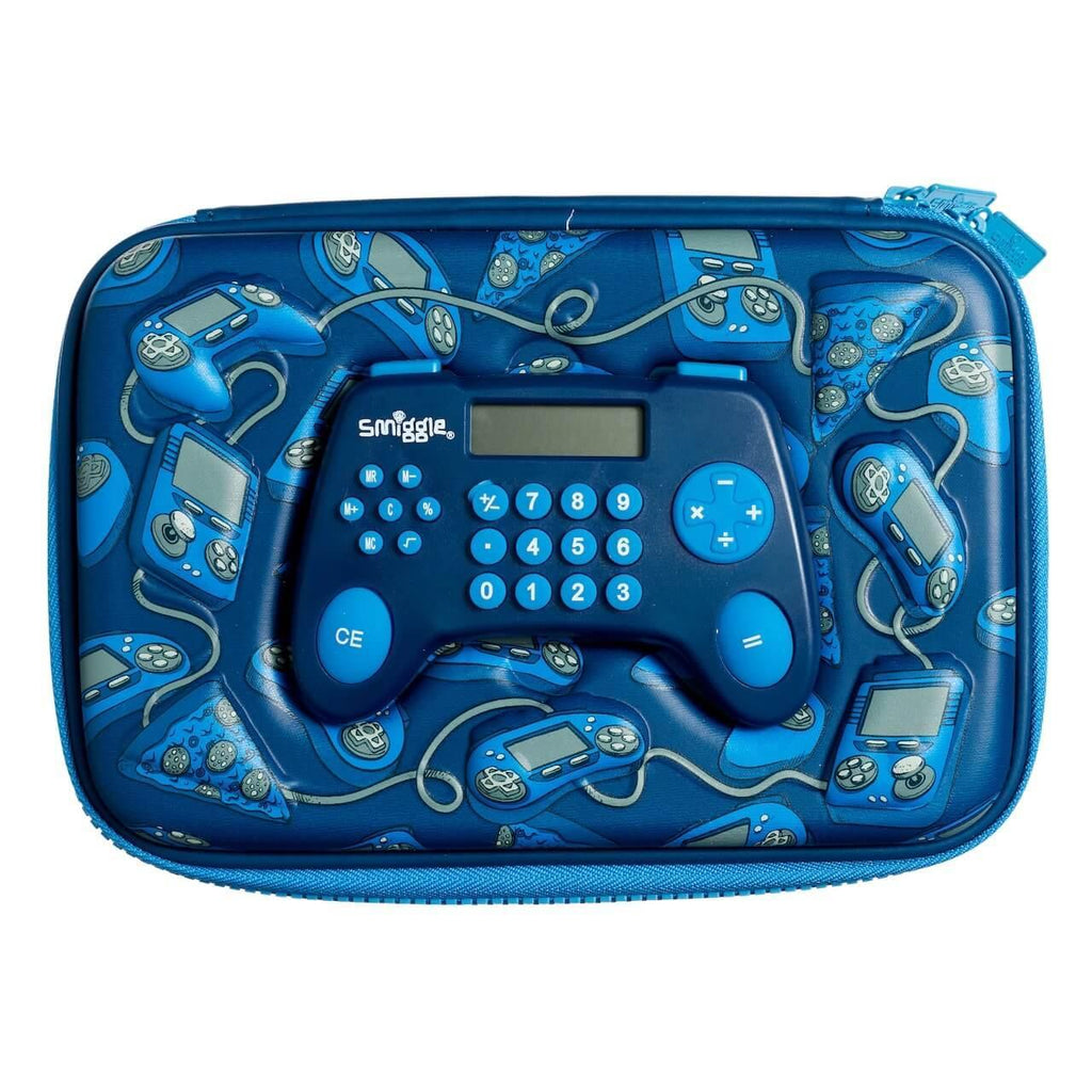 SMIGGLE Calculator Hardtop Pencil Case - Navy - TOYBOX Toy Shop