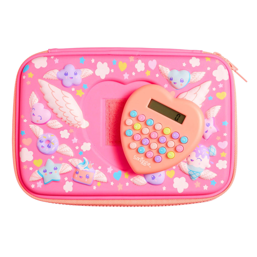 SMIGGLE Calculator Hardtop Pencil Case - Pink - TOYBOX Toy Shop