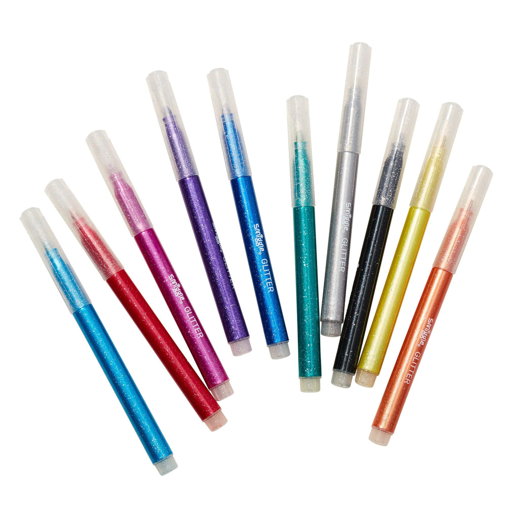 SMIGGLE Glitter Marker Pack X10 - TOYBOX Toy Shop