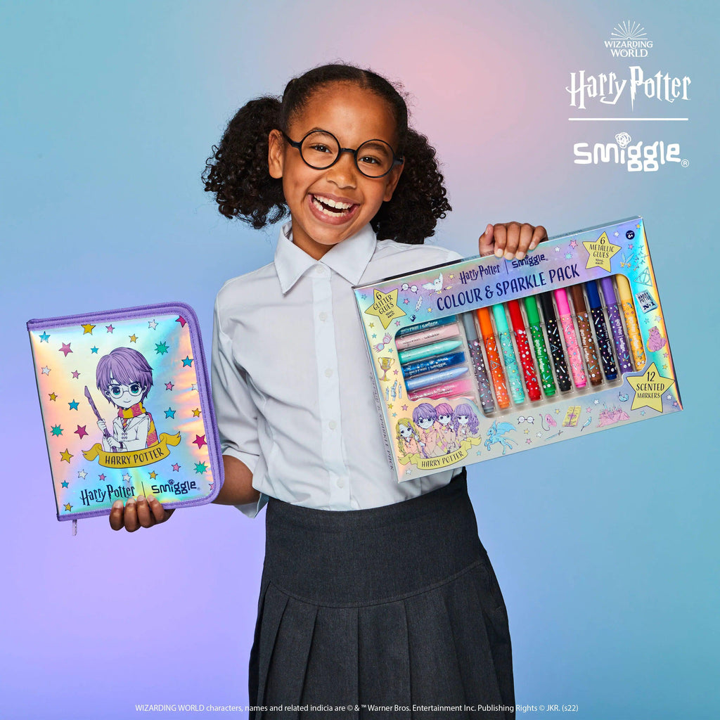 SMIGGLE Harry Potter Marker And Glitter Glue Pack - TOYBOX Toy Shop