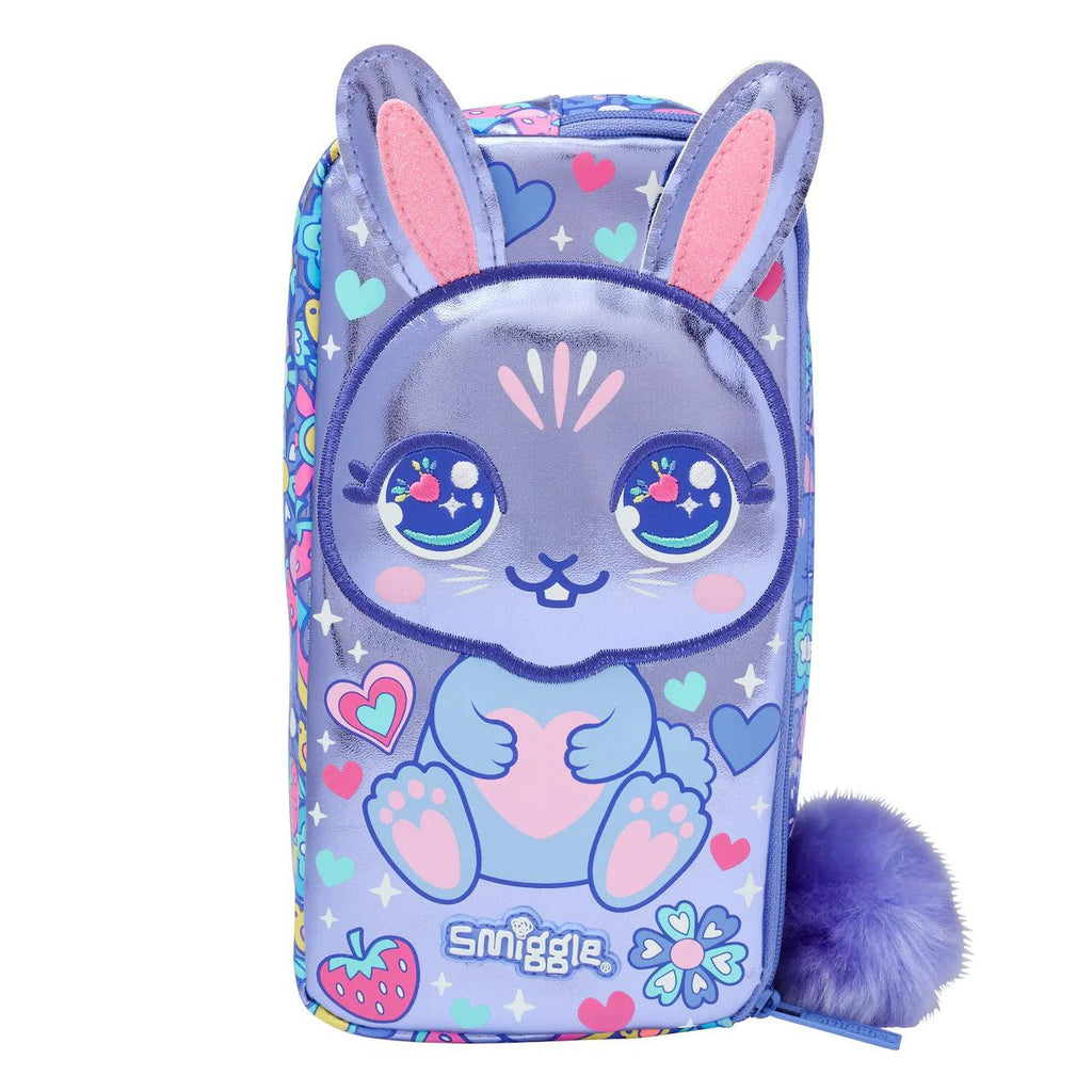 SMIGGLE Hop Character Two Pocket Pencil Case - Lilac - TOYBOX Toy Shop