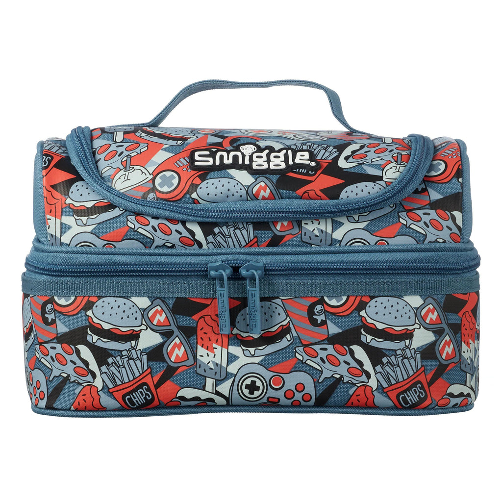 SMIGGLE Illusion Double Decker Lunchbox - Grey - TOYBOX Toy Shop