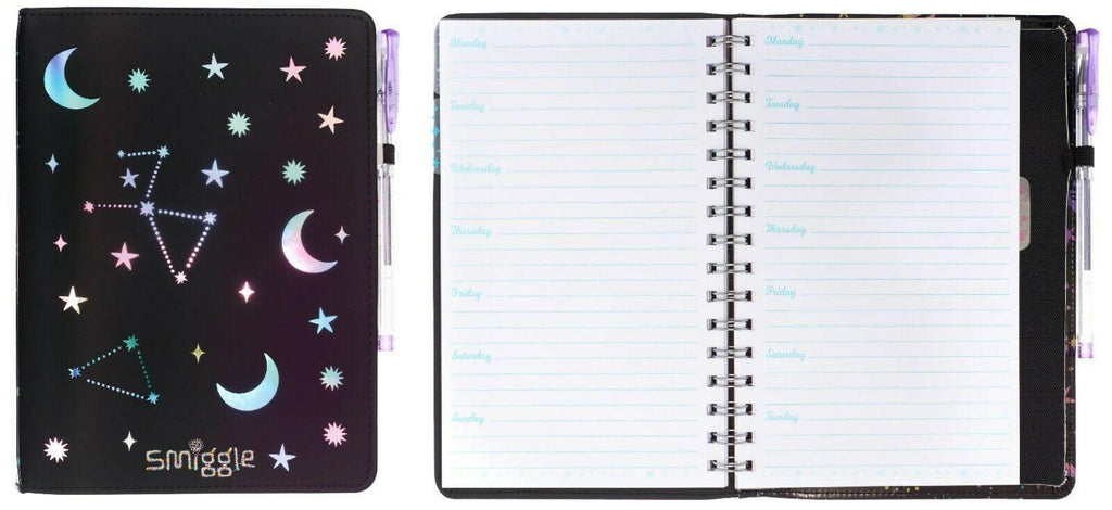 SMIGGLE Lunar A5 Notebook - Black - TOYBOX Toy Shop