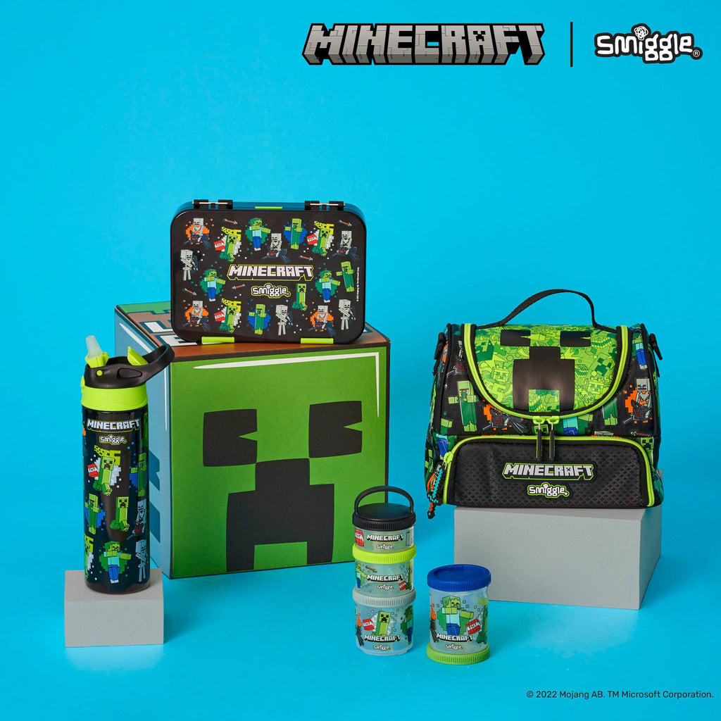 SMIGGLE Minecraft Snack & Stack Containers - TOYBOX Toy Shop