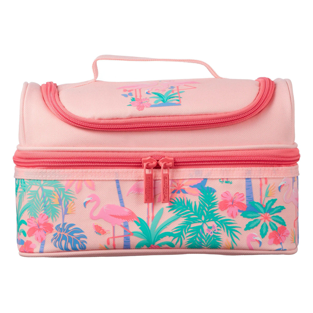 SMIGGLE Neat Double Decker Lunchbox - Coral - TOYBOX Toy Shop