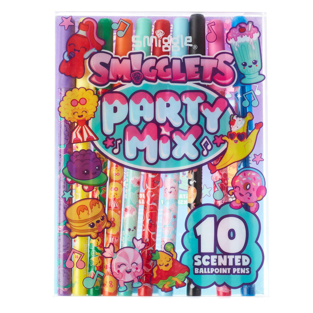 SMIGGLE Party Mix Scented Pen Pack X10 - Colour Mix - TOYBOX Toy Shop