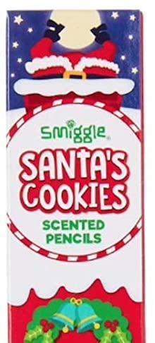 SMIGGLE Santa's Cookies Scented HB Pencils x 4 - Red - TOYBOX Toy Shop