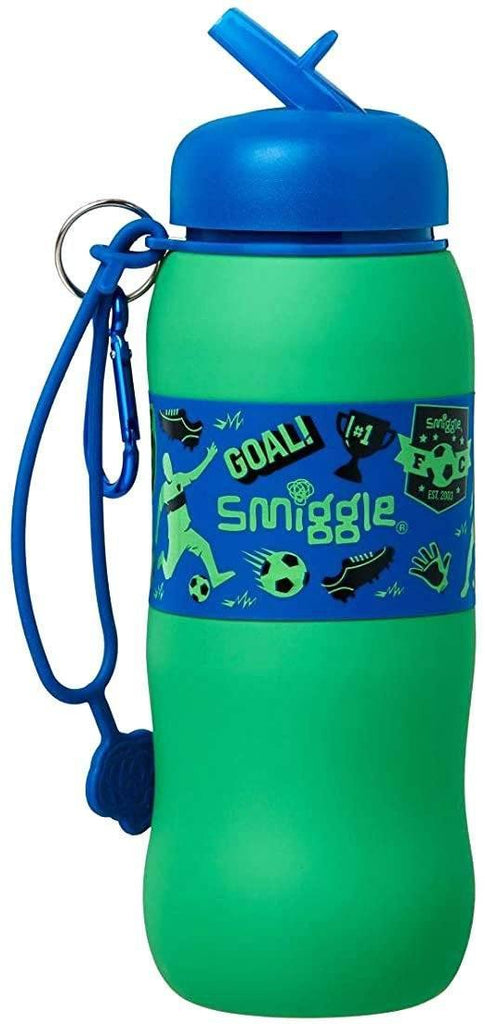 SMIGGLE Tops Silicone Roll Water Bottle - Green - TOYBOX Toy Shop