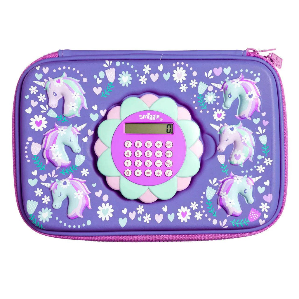 SMIGGLE Unicorn Calculator Play Hardtop Pencil Case - Lilac - TOYBOX Toy Shop