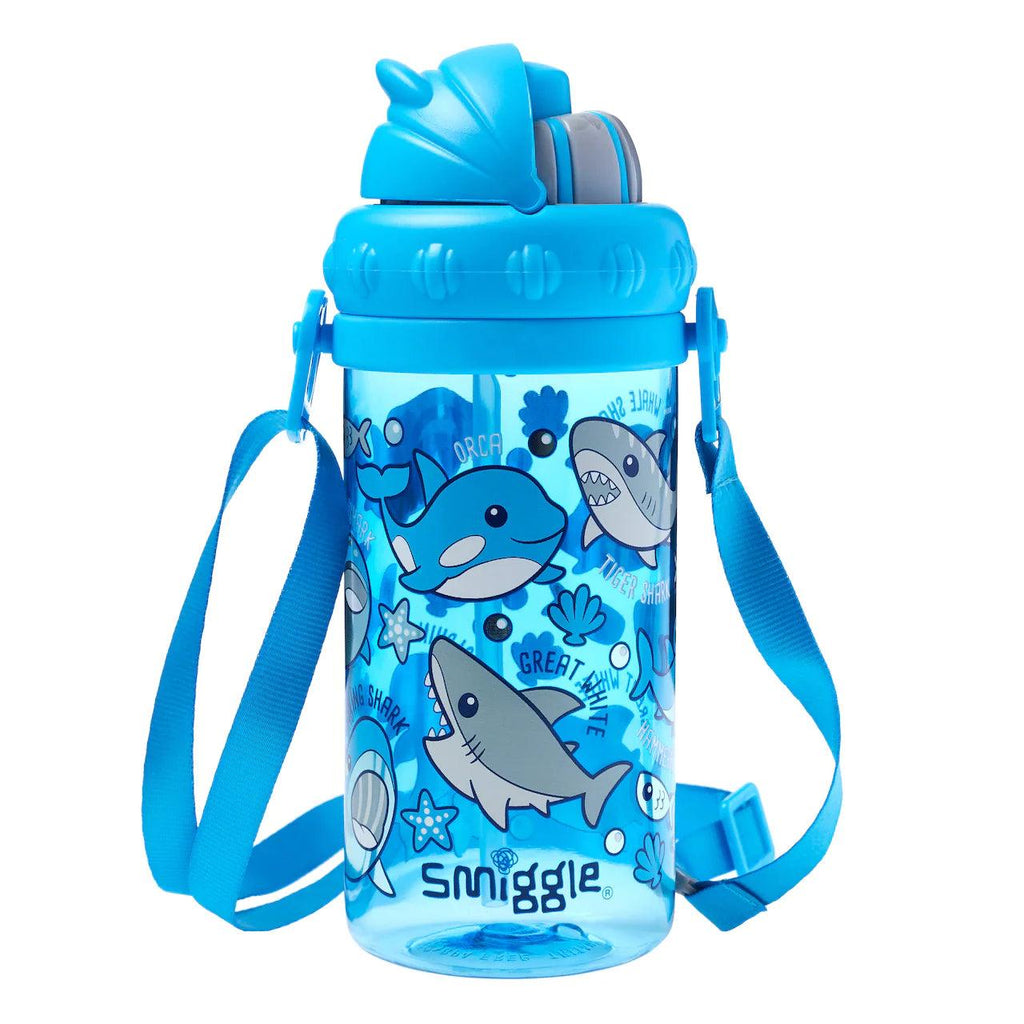 SMIGGLE Up & Down Teeny Tiny Drink Bottle 400Ml - Mid Blue - TOYBOX Toy Shop
