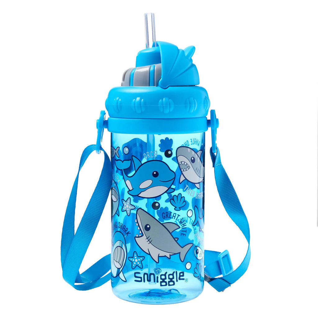 SMIGGLE Up & Down Teeny Tiny Drink Bottle 400Ml - Mid Blue - TOYBOX Toy Shop