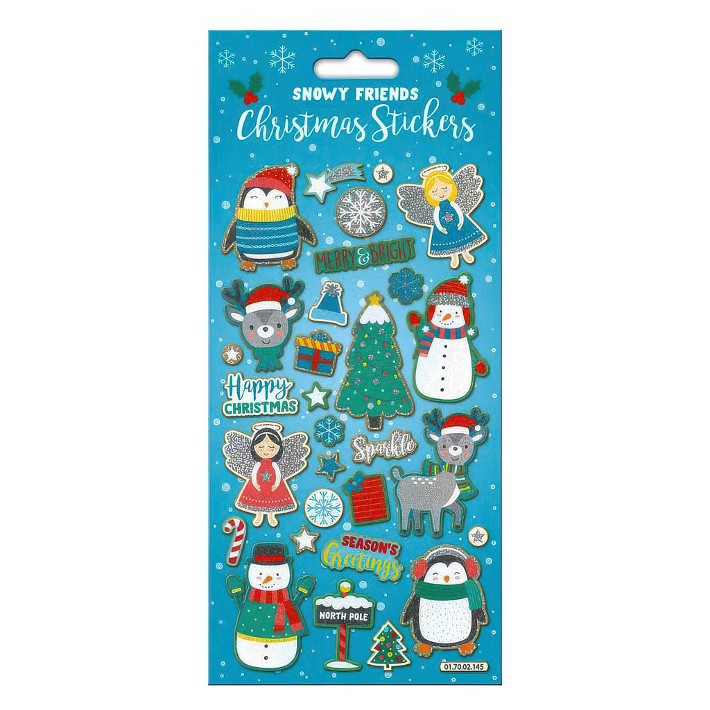 Snowy Friends Christmas Foil Stickers Pack - TOYBOX Toy Shop