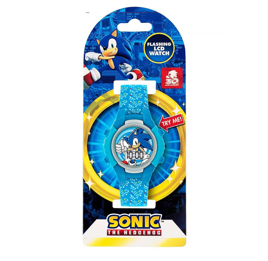 Sonic the Hedgehog Blue Flashing LCD Watch - TOYBOX Toy Shop