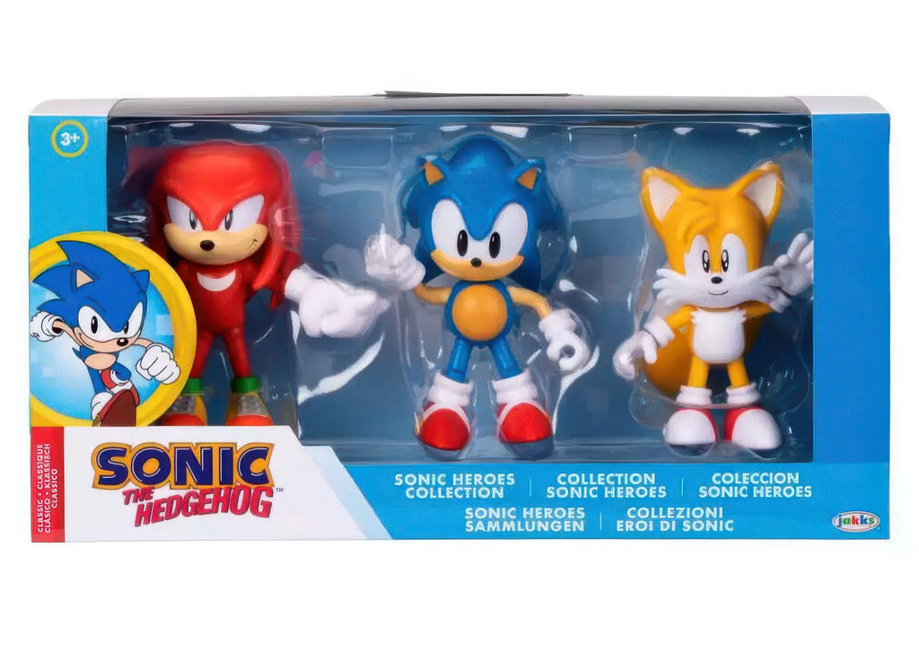 Sonic the Hedgehog Classic 3-Pack Sonic Heroes Collection Figures Set - TOYBOX Toy Shop