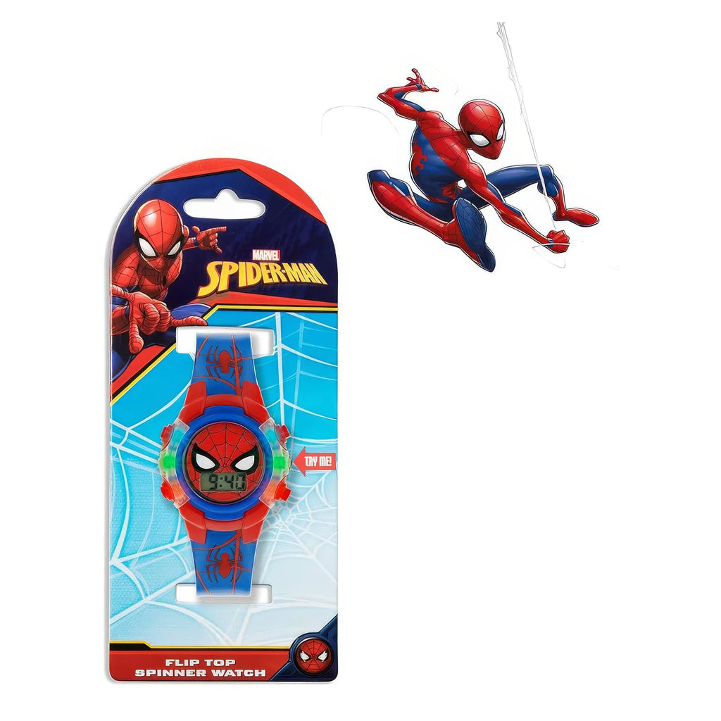 Spiderman Boy's Digital Quartz Watch with PU Strap - TOYBOX Toy Shop