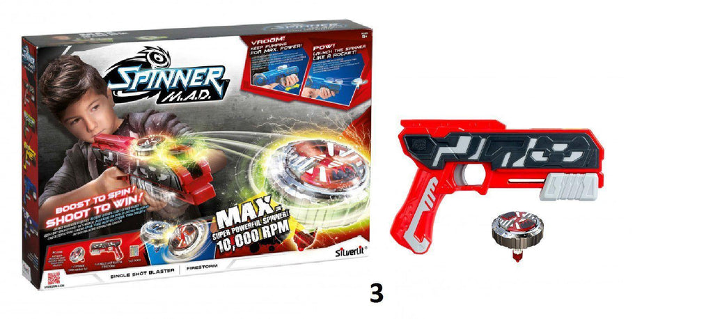 Spinner M.A.D. Single Shot Blaster - Red - TOYBOX Toy Shop