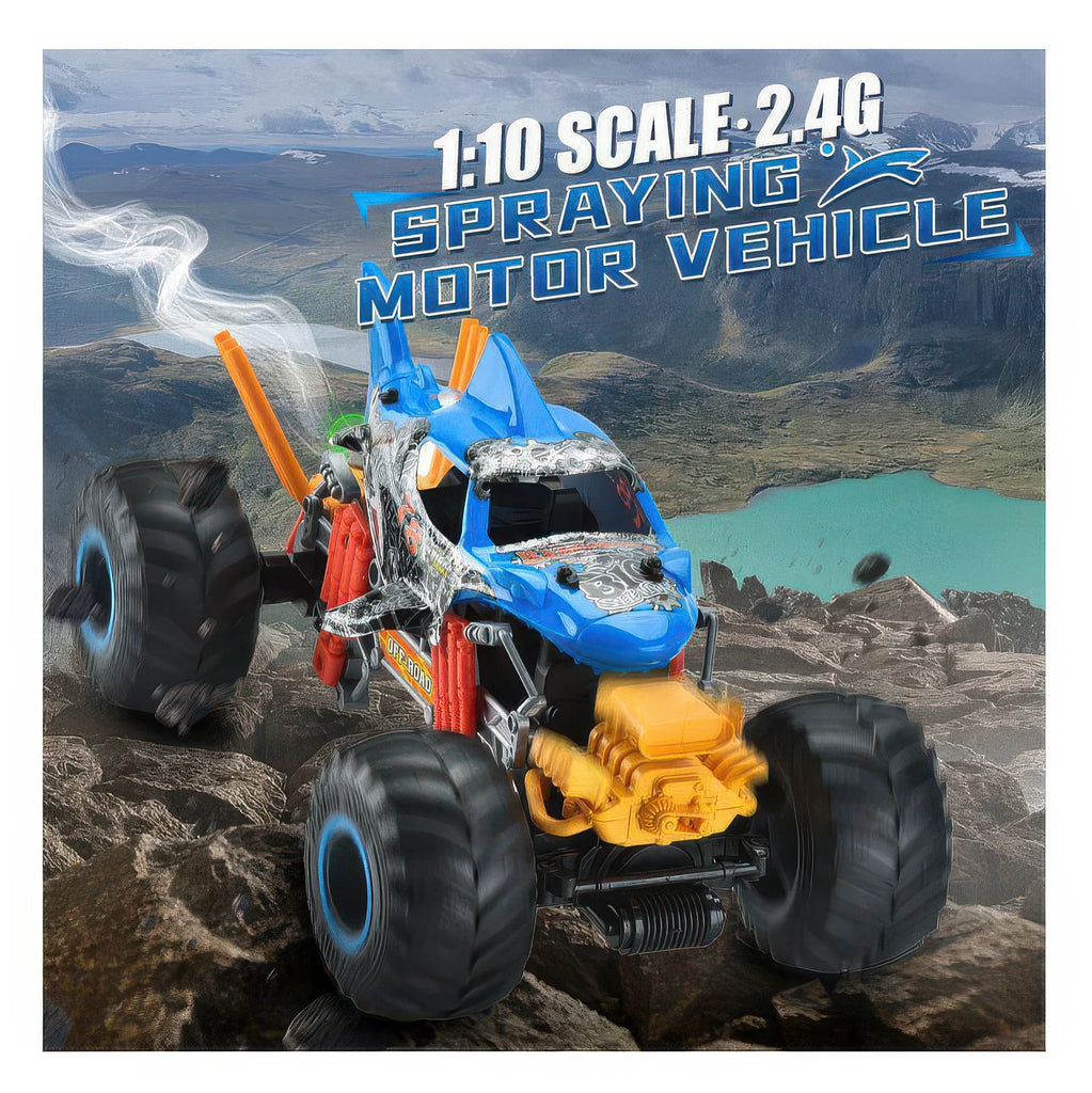 Spraying 'Smoking Shark' Off-Road Remote Controlled RC Muscle Monster Truck - TOYBOX Toy Shop