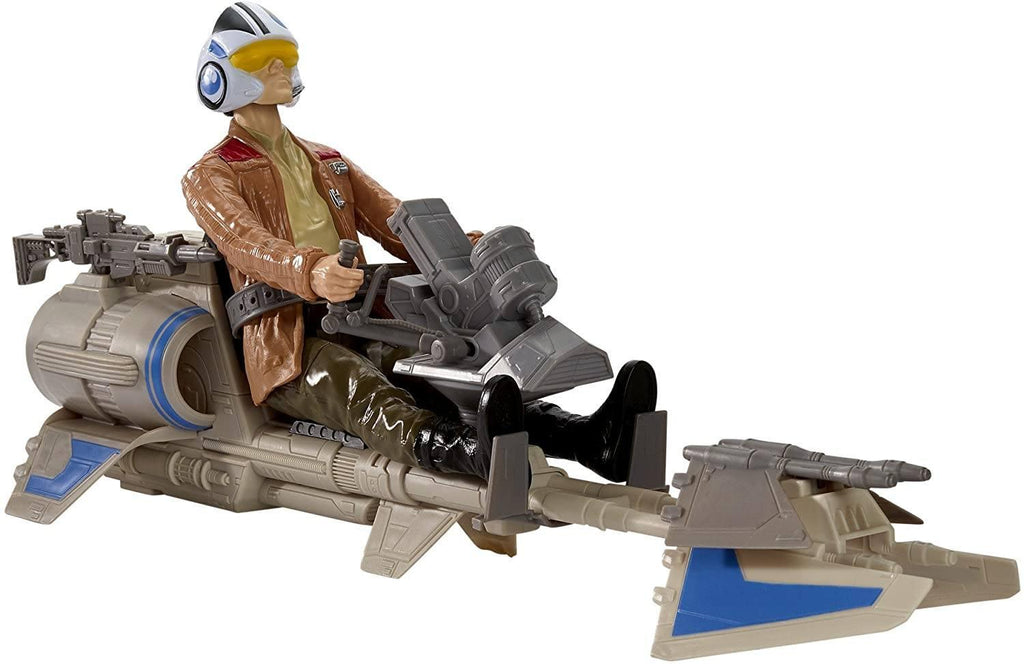 Star Wars The Force Awakens Speeder Bike and Poe Dameron 12-Inch Figure - TOYBOX Toy Shop