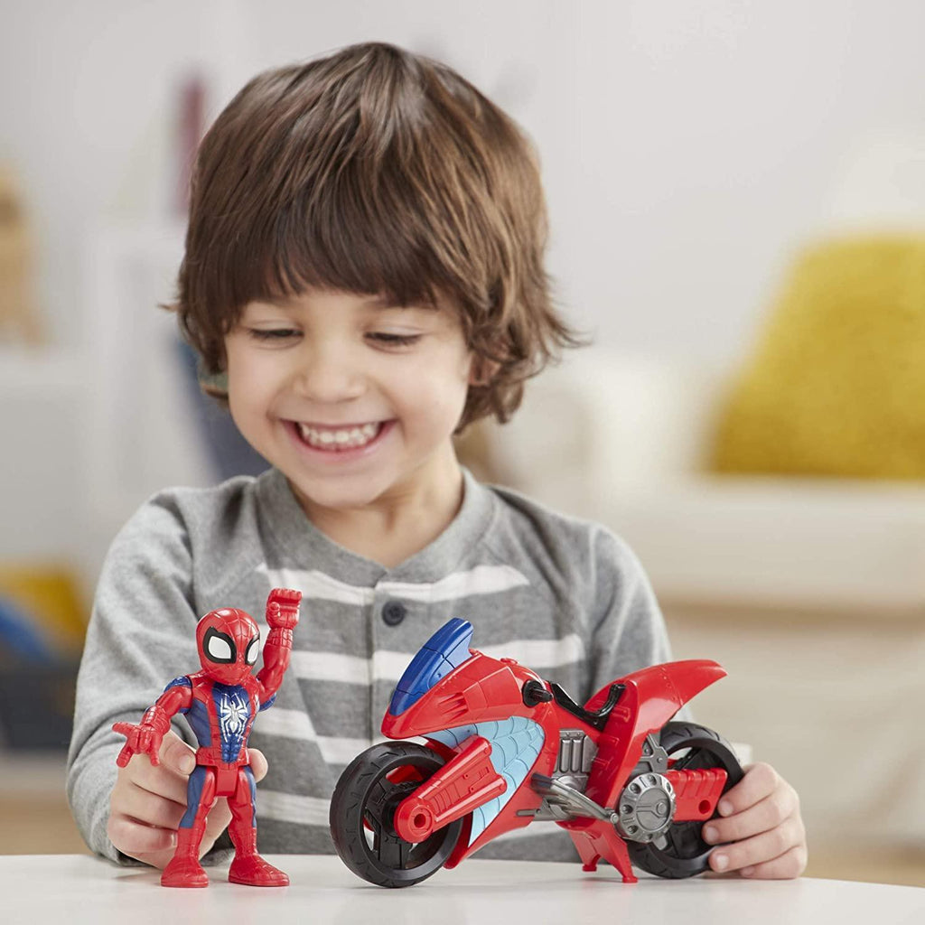 Super Hero Adventures Sha Mega Mini Motorcycle Spiderman - TOYBOX Toy Shop