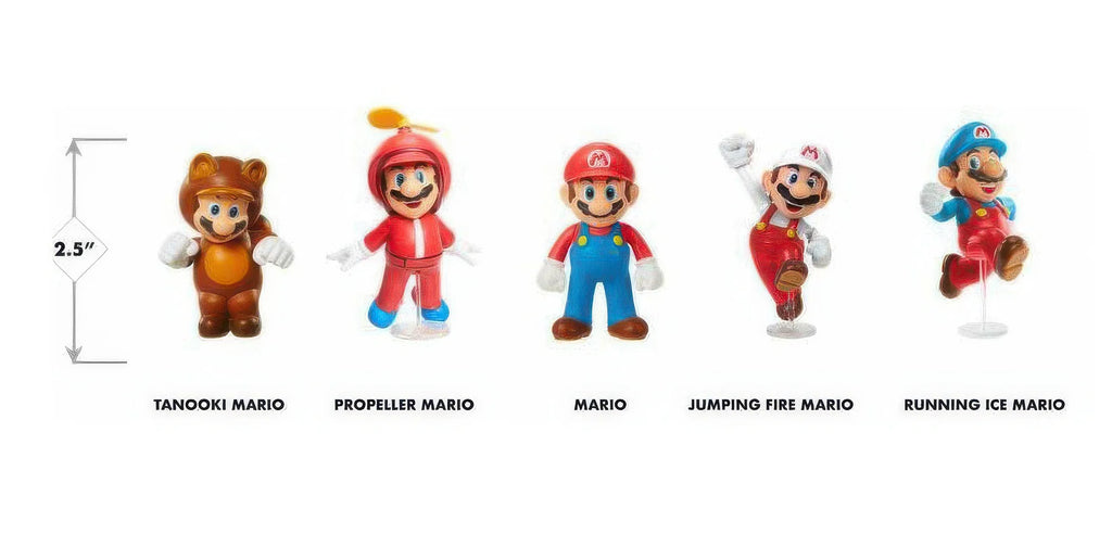 Super Mario Bros Blister 5 Figures 6cm - TOYBOX Toy Shop