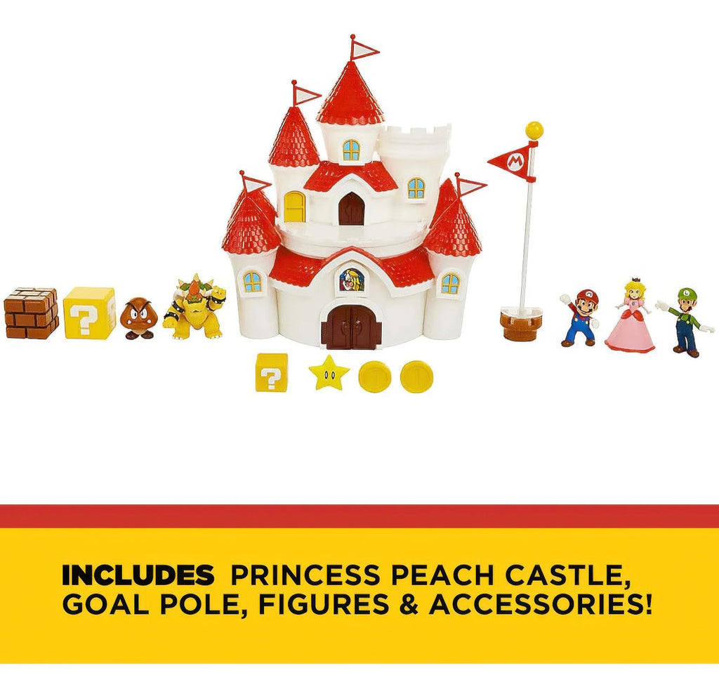 Super Mario Bros Mushroom Kingdom Deluxe Castle Playset - TOYBOX Toy Shop