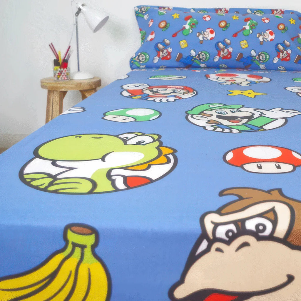 Super Mario Bros Sheets Set Bed 90cm - TOYBOX Toy Shop