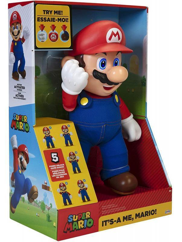 Super Mario JPA40430 - 36 cm Figurine with Sound - It-A Me, Mario! - TOYBOX Toy Shop