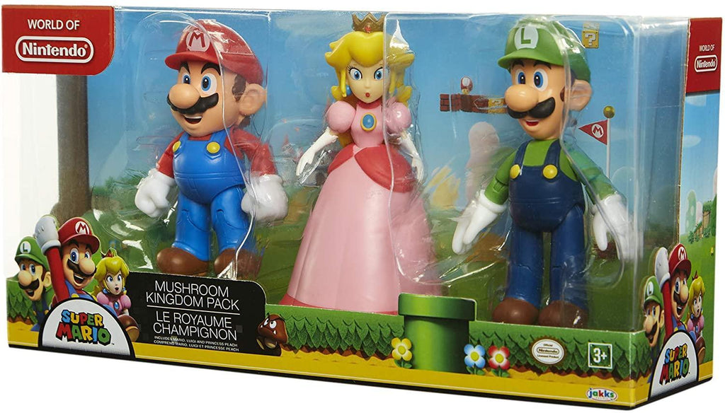 Super Mario Mushroom Kingdom Figures 3-Pack - TOYBOX Toy Shop