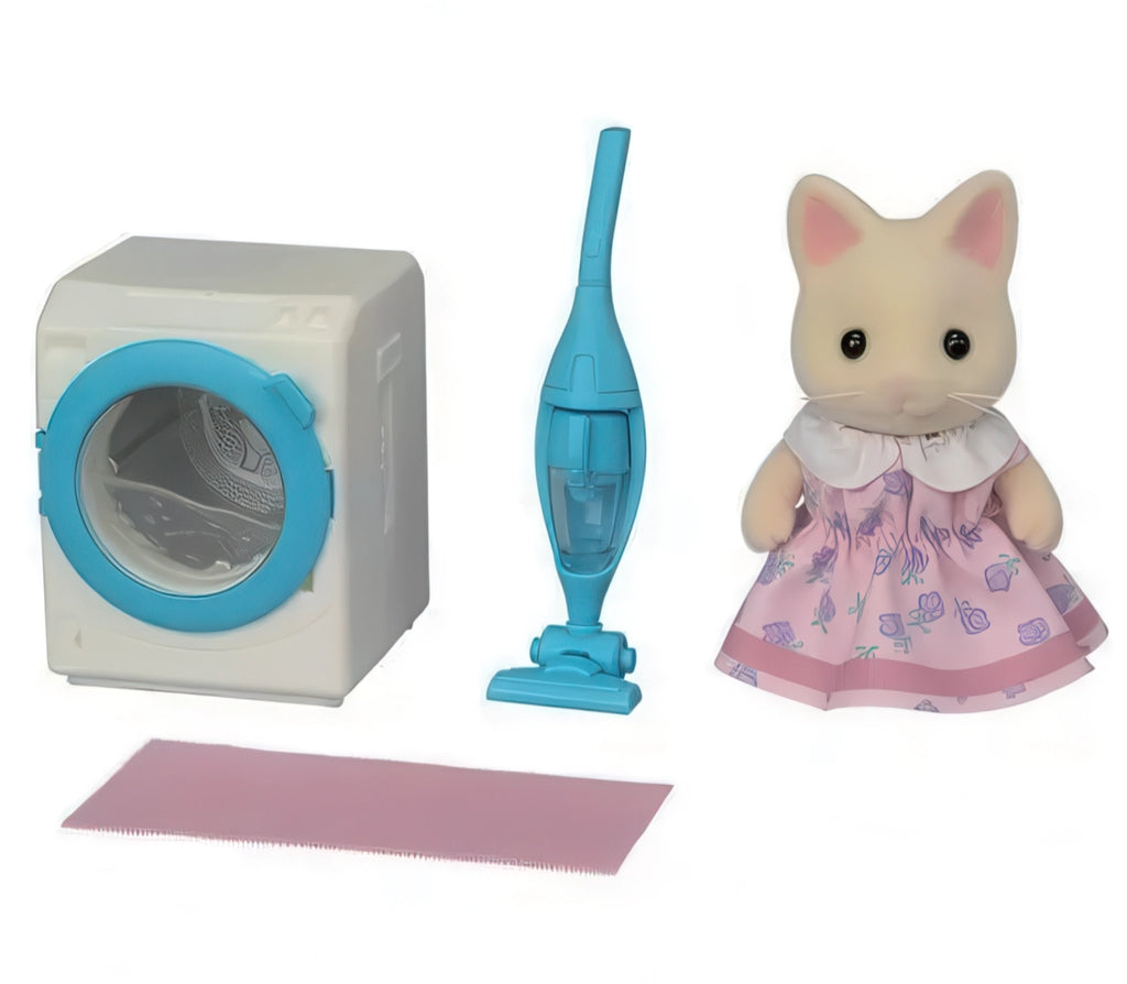 Sylvanian Families Cat Girl's Wash & Clean Set - TOYBOX Toy Shop