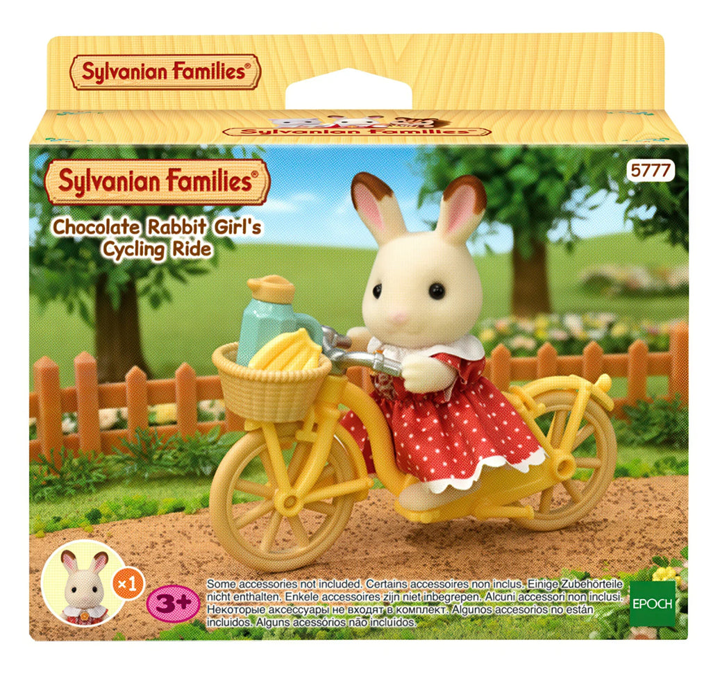 Sylvanian Families Chocolate Rabbit Girl's Cycling Ride - TOYBOX Toy Shop