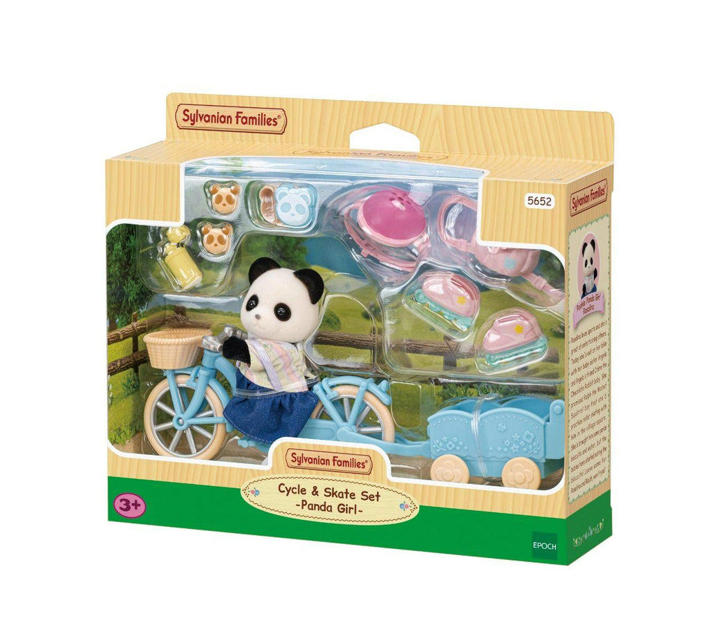 Sylvanian Families Cycle & Skate Set - Panda Girl - TOYBOX Toy Shop