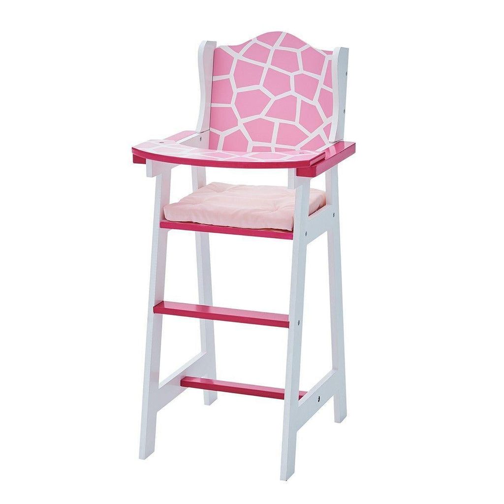 Teamson TD-0098AF Olivia's Classic Baby Doll High Chair Pink Giraffe - TOYBOX Toy Shop