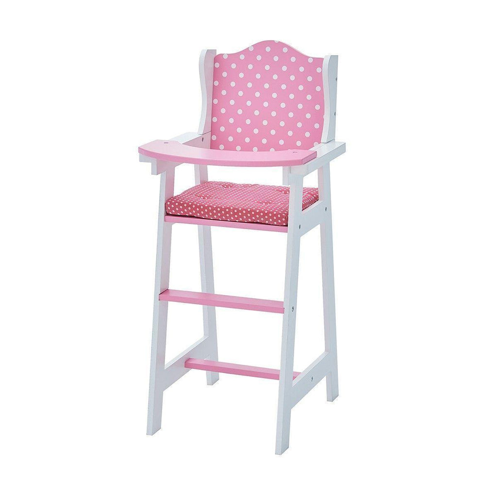 Teamson USA Olivia's Classic Baby Doll High Chair - Pink/White Polka Dot - TOYBOX Toy Shop
