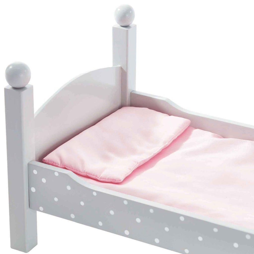 Teamson USA Polka Dots Princess 18-inch Doll Double Bunk Bed - Gray/Pink - TOYBOX Toy Shop