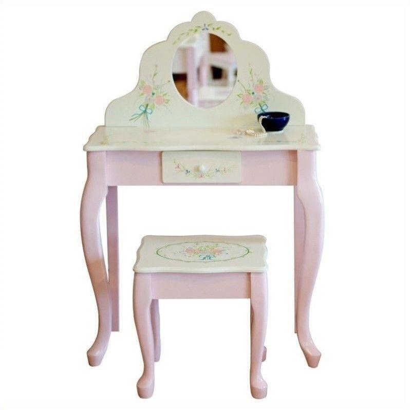 Teamson USA Bouquet Classic Vanity Table & Stool Set - TOYBOX Toy Shop