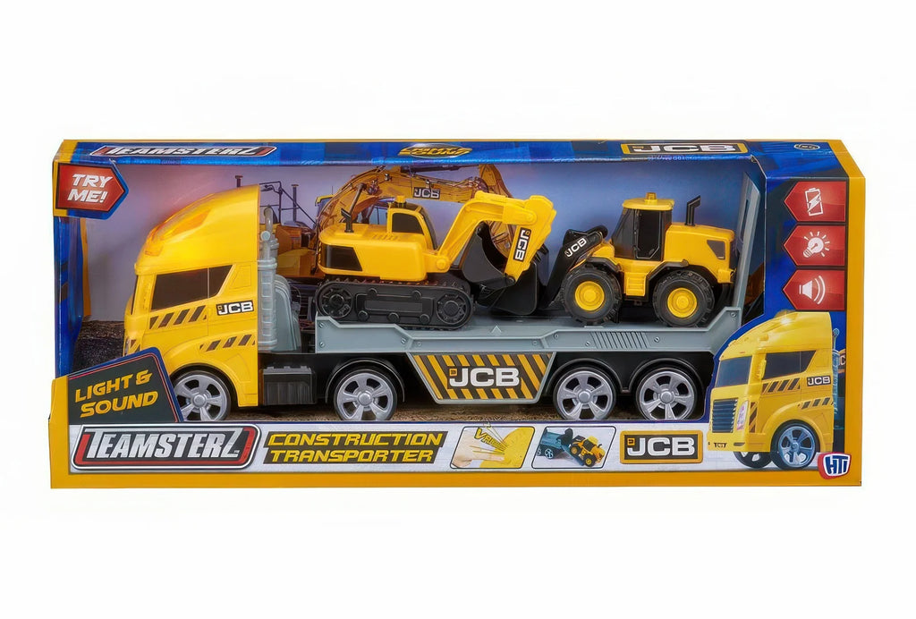 Teamsterz JCB Light & Sound Construction Transporter - TOYBOX Toy Shop