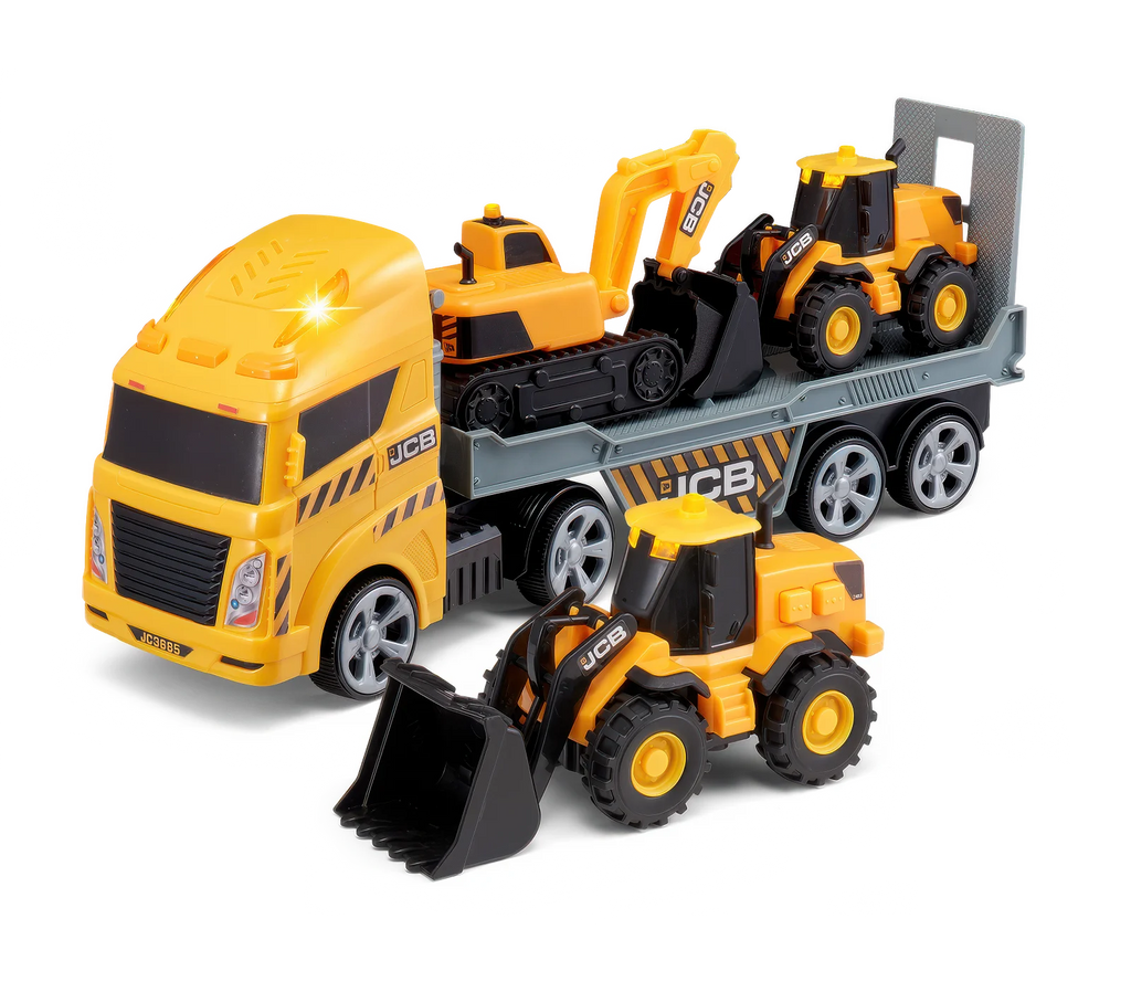 Teamsterz JCB Light & Sound Construction Transporter - TOYBOX Toy Shop