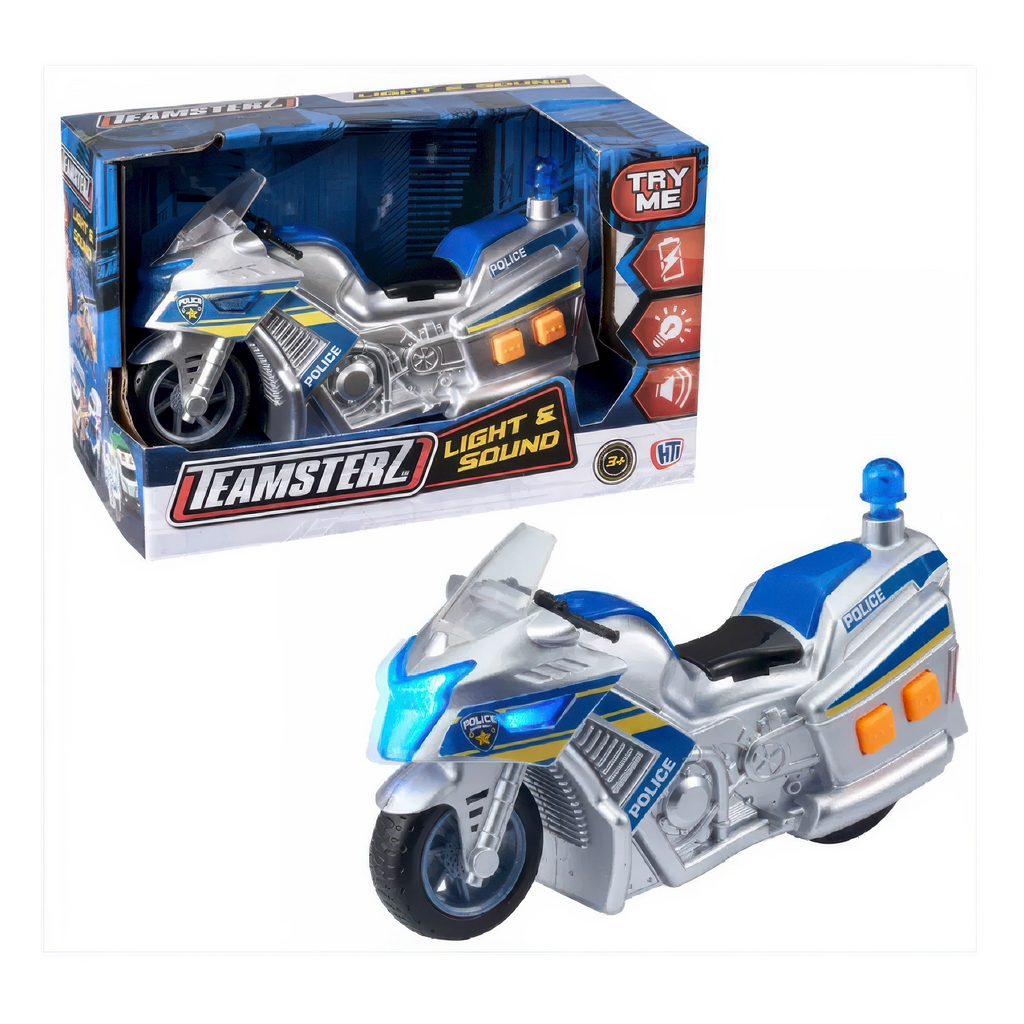 Teamsterz Light & Sound Police Motorbike with Figure - TOYBOX Toy Shop