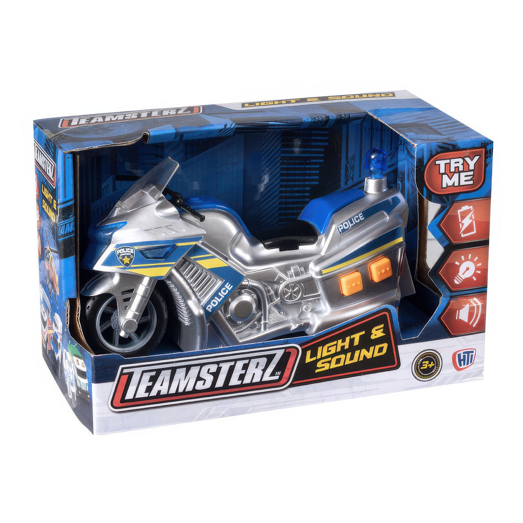 Teamsterz Light & Sound Police Motorbike with Figure - TOYBOX Toy Shop