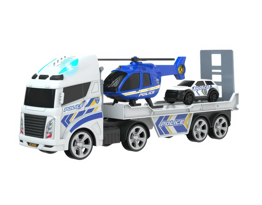 Teamsterz Light and Sound Police Helicopter Transporter - TOYBOX Toy Shop