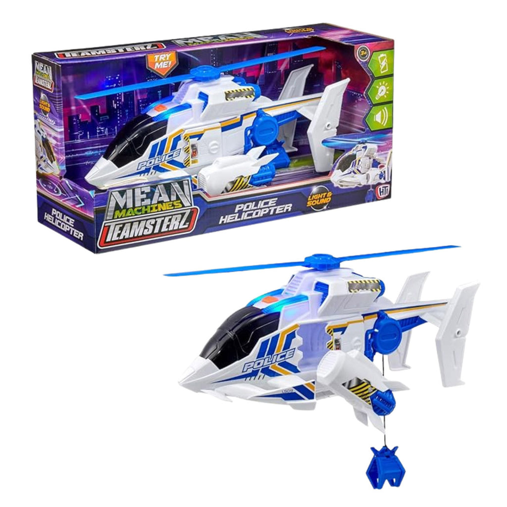 Teamsterz Mean Machines Light & Sounds Police Helicopter - TOYBOX Toy Shop